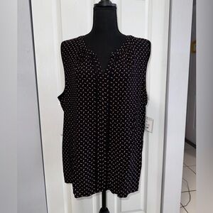 Liz Claiborne Black and White Patterned Blouse